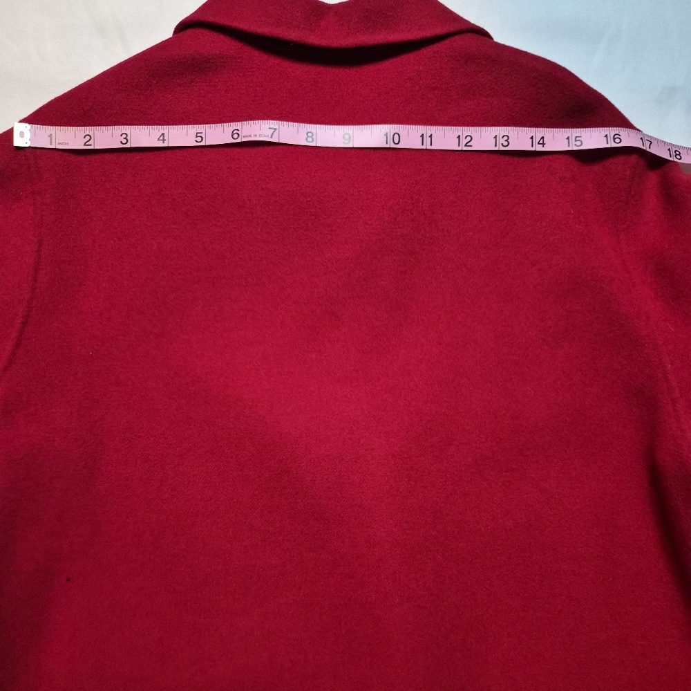 Carole Little Petite 100% Pure Wool Minimalist Jacket - Magenta - Picture 6 of 10